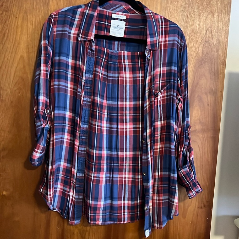 American Eagle Flannel Shirt Worn